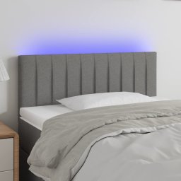 Gossi tablie de pat cu led, gri inchis, 100x5x78/88 cm, textil