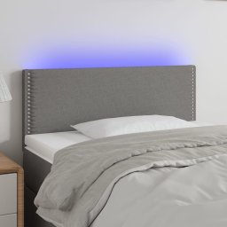 Gossi tablie de pat cu led, gri inchis, 100x5x78/88 cm, textil