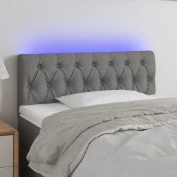 Gossi tablie de pat cu led, gri inchis, 100x7x78/88 cm, textil