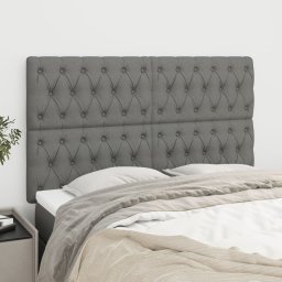 Gossi tablii de pat, 4 buc, gri inchis, 80x7x78/88 cm, textil