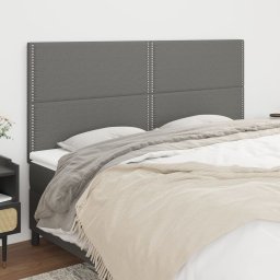 Gossi tablii de pat, 4 buc, gri inchis, 90x5x78/88 cm, textil