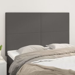 Gossi tablii de pat, 4 buc, gri, 72x5x78/88 cm, piele ecologica