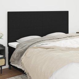 Gossi tablii de pat, 4 buc, negru, 80x5x78/88 cm, textil