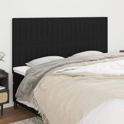 Gossi tablii de pat, 4 buc, negru, 80x5x78/88 cm, textil
