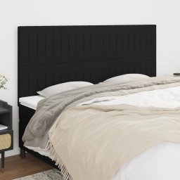 Gossi tablii de pat, 4 buc, negru, 90x5x78/88 cm, textil