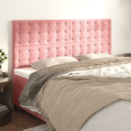 Gossi tablii de pat, 4 buc, roz, 100x5x78/88 cm, catifea