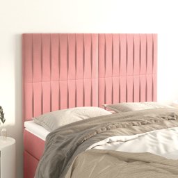 Gossi tablii de pat, 4 buc, roz, 72x5x78/88 cm, catifea