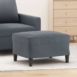 Gossi taburet, gri inchis, 60x50x41 cm, catifea