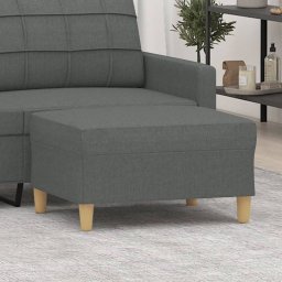 Gossi taburet, gri inchis, 70x55x41 cm, material textil