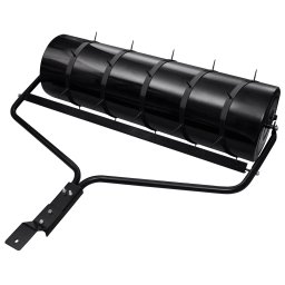 Gossi tavalug gazon de gradina, cleme de aerisire, negru, 63 l, fier