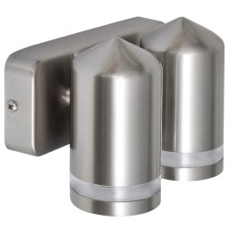 Lampa de perete cu led, cap conic, otel inoxidabil
