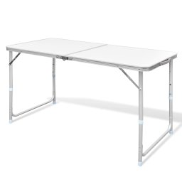 Masa camping din aluminiu reglabila 120 x 60 cm