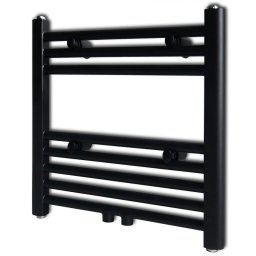 Radiator port-prosop incalzire centrala baie, drept, negru, 480x480 mm