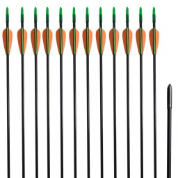 Sageti pentru arc curbat 30", 0,6 cm, 12 buc., fibra de sticla