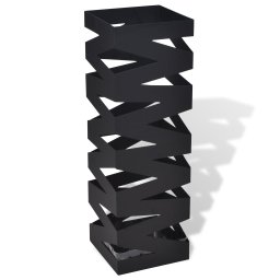 Suport pentru umbrele, patrat, depozitare bastoane, alb, 48,5 cm, otel