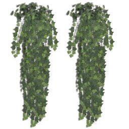 Tufis de iedera artificiala, 2 buc., verde, 90 cm