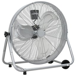 Ventilator de podea Gossi cu roti, 3 viteze, argintiu, Φ64 cm