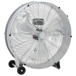 Ventilator drum Gossi cu roti, 3 viteze, argintiu, Φ77 cm