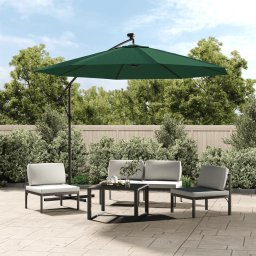 Vida xl panza de schimb umbrela de soare consola, verde, 350 cm