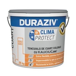 Tencuiala De Cuart Colorat Pentru Soclu (Baza), Duraziv Clima Protect Cu Kauciuc, 7.5Kg / Palet 32 Bucati