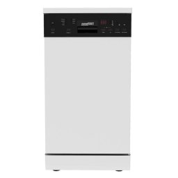HOMEFORT HMGS0421W Mașină de spălat vase independentă 10 seturi, 9 L, 7 programe, 47 dB, E, Tacâmuri superioare, 45 cm, Afișaj digital, Fără deschidere automată a ușii