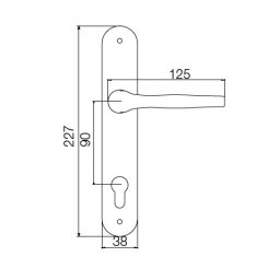 Maner cu sild distanta interax 90 mm model 701-230 (Culoare: Cupru)