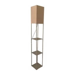 Brilagi - Lampă de podea cu polițe GRADUS 1xE27/40W/230V 150 cm gri/bej