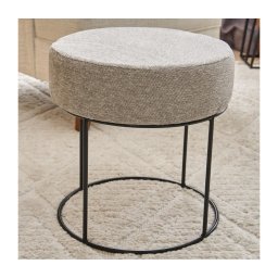 Taburet JAVI, Ø 40 cm, crem