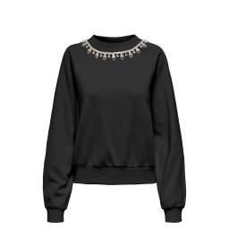 ONLY Futer Onljett L/S O-Neck Emb. Box 15355912 C-N10 black