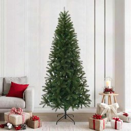 Brad de Craciun artificial Verde 240 cm PVC, PE si otel GartenMobel Dekor