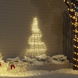 Brad de Craciun LED cu 112 LED Alb cald 511 cm Metal GartenMobel Dekor