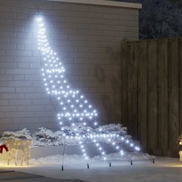 Brad de Craciun LED cu 168 LED Alb rece 511 cm Metal GartenMobel Dekor