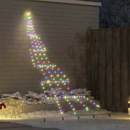 Brad de Craciun LED cu 168 LED Multicolour 511 cm Metal GartenMobel Dekor