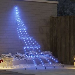Brad de Craciun LED cu 168 LED albastru 511 cm Metal GartenMobel Dekor
