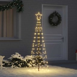 Brad de Craciun LED cu 390 LED Alb cald 250 cm Fier GartenMobel Dekor