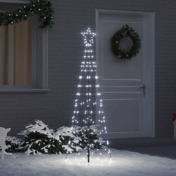 Brad de Craciun LED cu 390 LED Alb rece 250 cm Fier GartenMobel Dekor