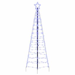 Brad de Craciun LED cu 390 LED albastru 250 cm Fier GartenMobel Dekor