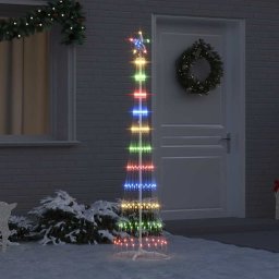 Brad de Craciun LED Multicolour 138.5 x 138.5 x 399 cm Metal GartenMobel Dekor
