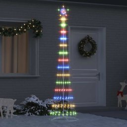Brad de Craciun LED Multicolour 138.5 x 138.5 x 399 cm Metal GartenMobel Dekor