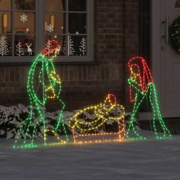 Scena de Nastere Iluminata Multicolour 112 x 72 cm PVC GartenMobel Dekor