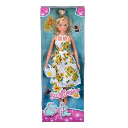 PAPUSA STEFFI CU ROCHITA ALBA CU IMPRIMEU FLOAREA SOARELUI