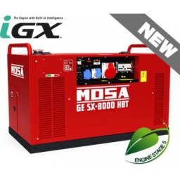 GE SX-8000 HBT Generator de curent trifazat Mosa , putere maxima 7 kVA , benzina , motor Honda ,alternator sincron trifazat
