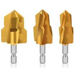 Set 3 burghie HSS aurie otel pentru tevi MMC PVC PPR