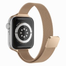 Curea pentru Apple Watch 1 / 2 / 3 / 4 / 5 / 6 / 7 / SE / SE 2 / 8 (38 / 40 / 41mm) - Techsuit Watchband (W034) - Gold