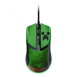Mouse cu fir gaming Razer Cobra Razer Minecraft Edition, rezolutie 8500 DPI, 6 butoane programabile, iluminare RGB, negru