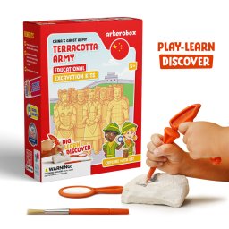 Arkerobox - set arheologic educational si puzzle 3d, armata de teracota