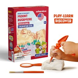 Arkerobox - set arheologic educational si puzzle 3d, mount rushmore