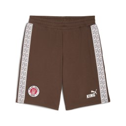 PUMA Pantaloni sport 'FC St. Pauli King' maro / roșu / alb
