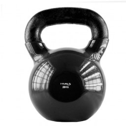 Gantera kettlebell HMS KNV 28 KG, Negru