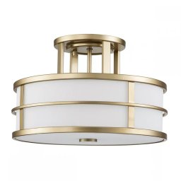 Semiplafonieră Fusion, alamă, 3xE27, D:34,3 cm, FE-FUSION-SF-PNBR